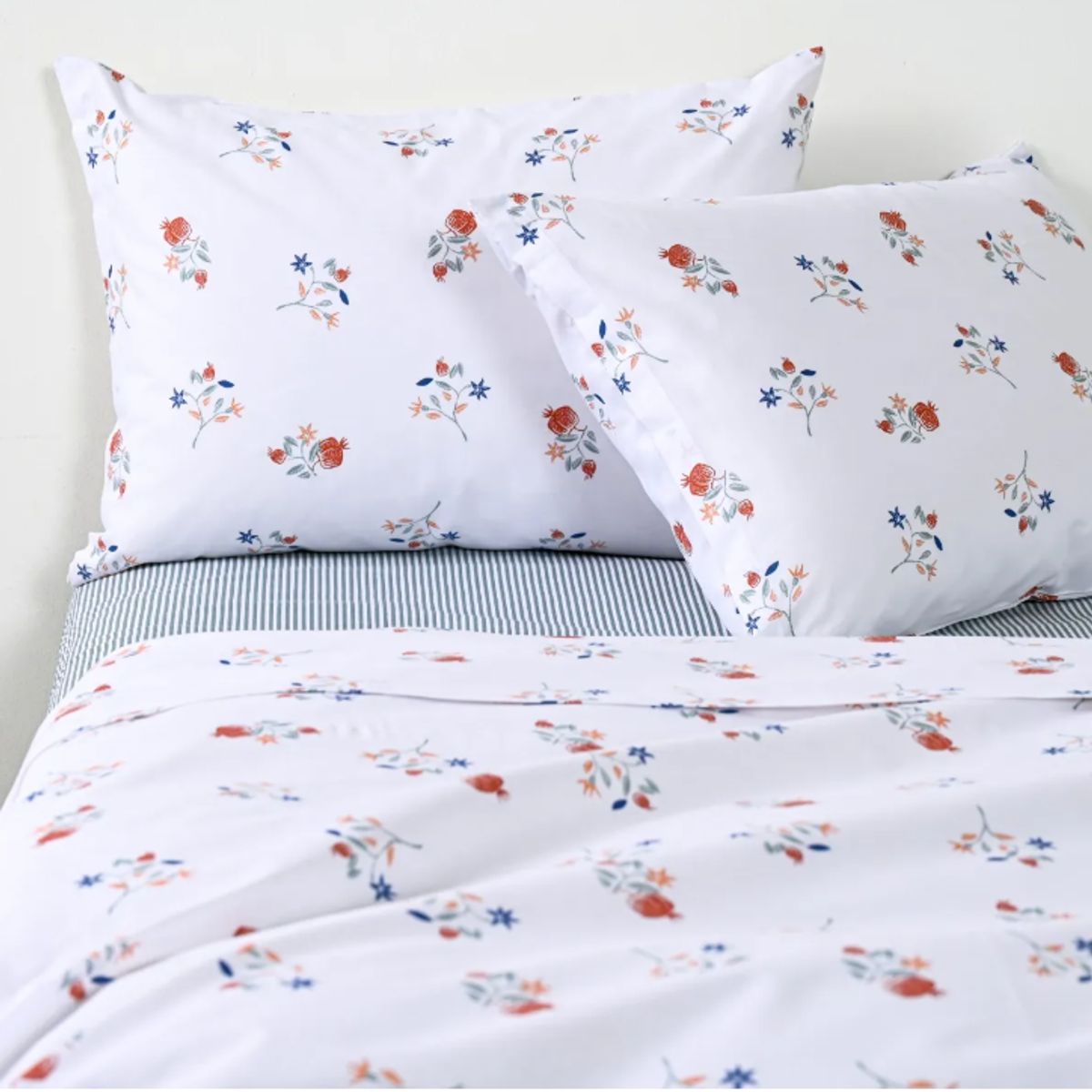 CANNON - Juego de Sabanas 1.5 Plaza AF Cannon 144 Hilos Citrus azul