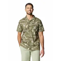 COLUMBIA - Camisa Manga Corta Hombre Pine Canyon Verde