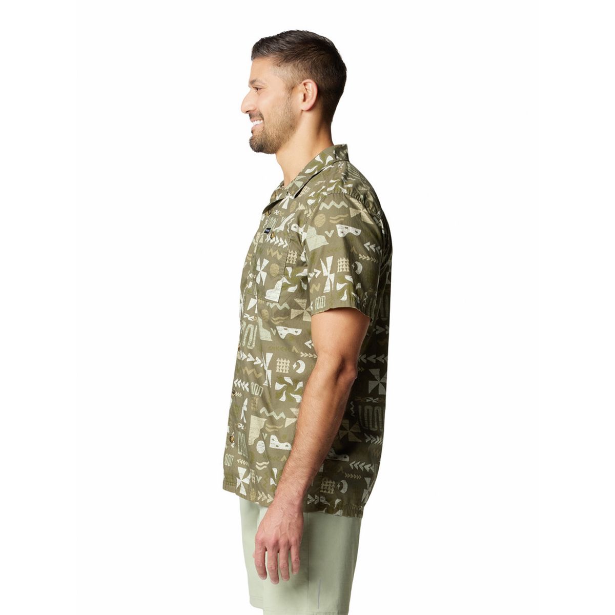 COLUMBIA - Camisa Manga Corta Hombre Pine Canyon Verde COLUMBIA