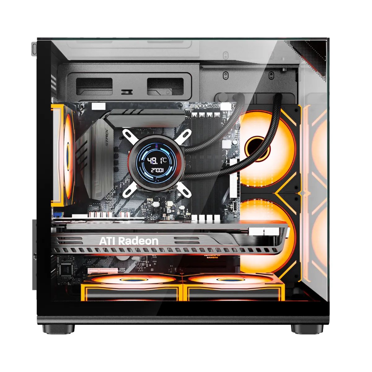 KRONOS - Gabinete Kronos Onyx, MATX, Vidrio Templado USB 3.0 3Fan ARGB