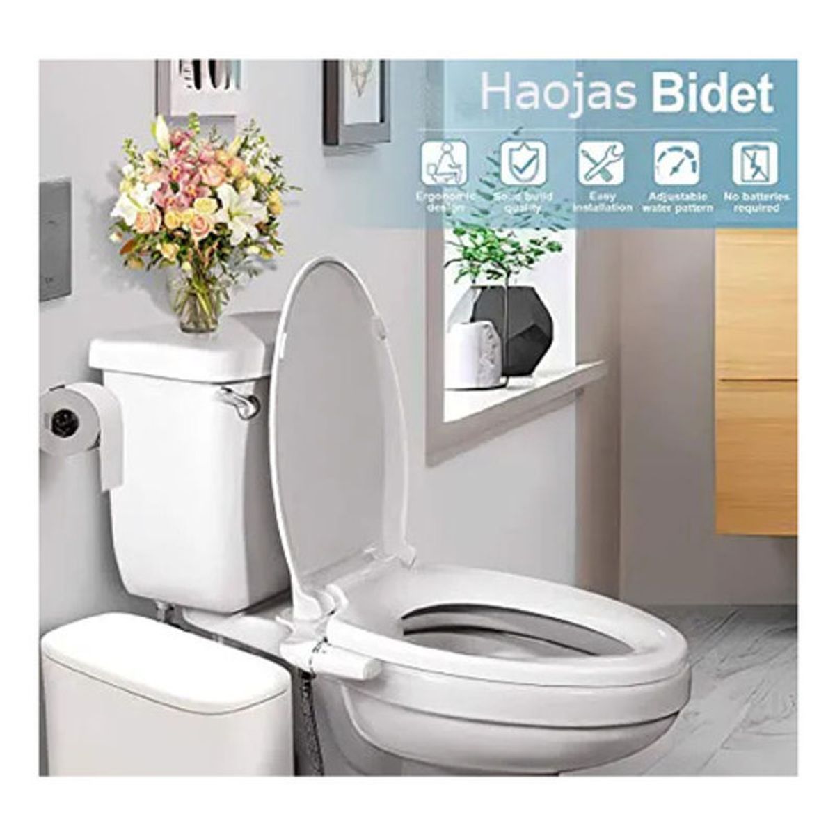 GENERICO - Ducha Bidet Ajustable para Inodoro - Lavado Frontal y Trasero