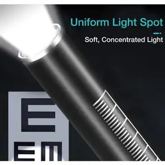 GENERICO - Linterna Médica Reflejos Carga USB 2 Luces Clip