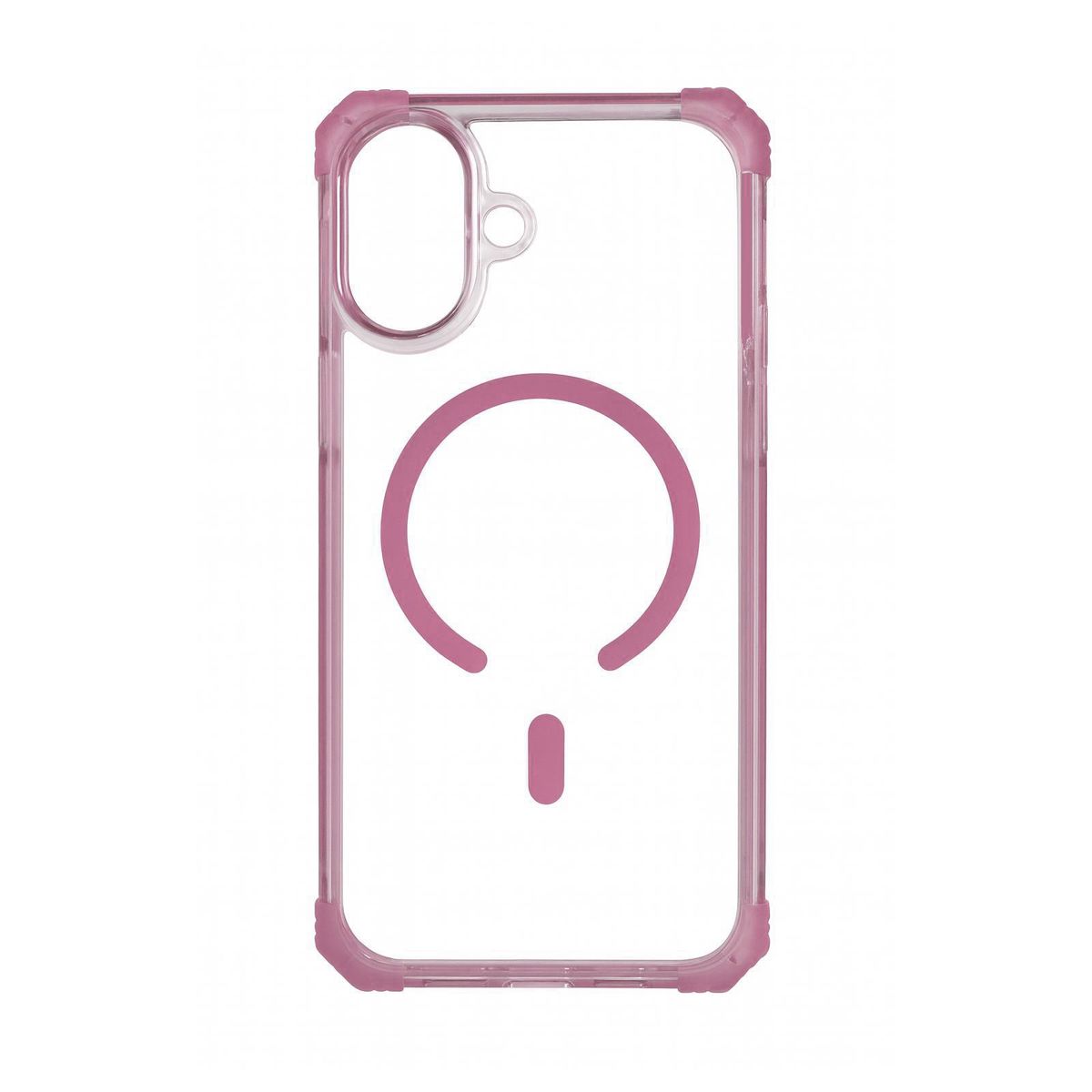 JOIGO - Carcasa Antishock Clear Para iPhone 17 Magsafe Rosado