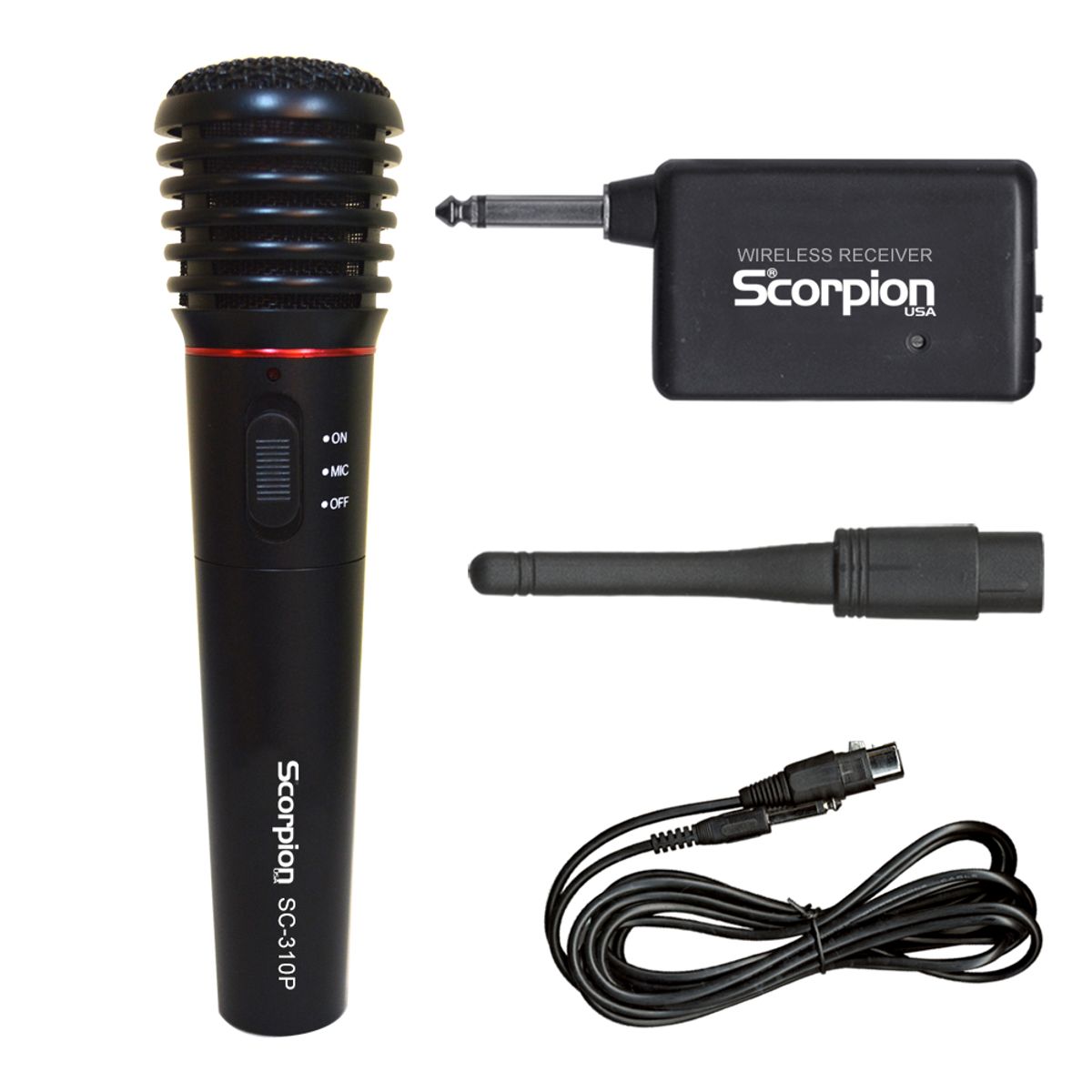 SCORPION - MICROFONO ALAMBRICO E INALAMBRICO PLÁSTICO SC-310P SCORPION