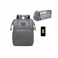 GENERICO - Mochila 3 En 1 Pañalera Cuna Y Mudador Portátil Para Bebés