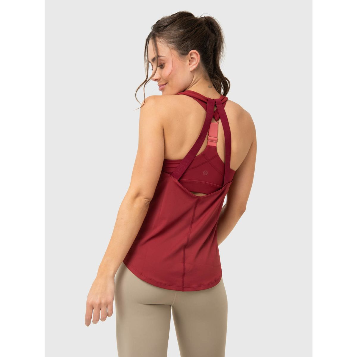 BSOUL - Polera Mujer Training Tank Granate BSOUL