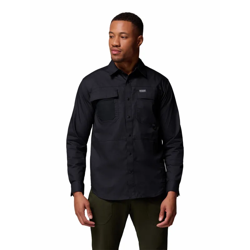 COLUMBIA - Camisa ML Hombre Landroamer Twill Negro COLUMBIA