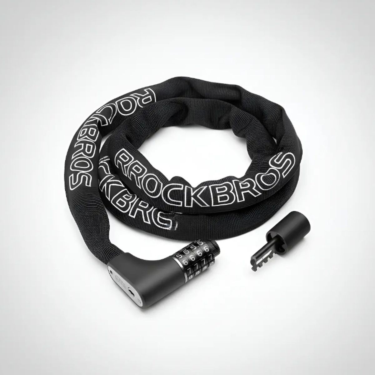 ROCKBROS - Cadena Seguridad Con LLave y Clave Negra