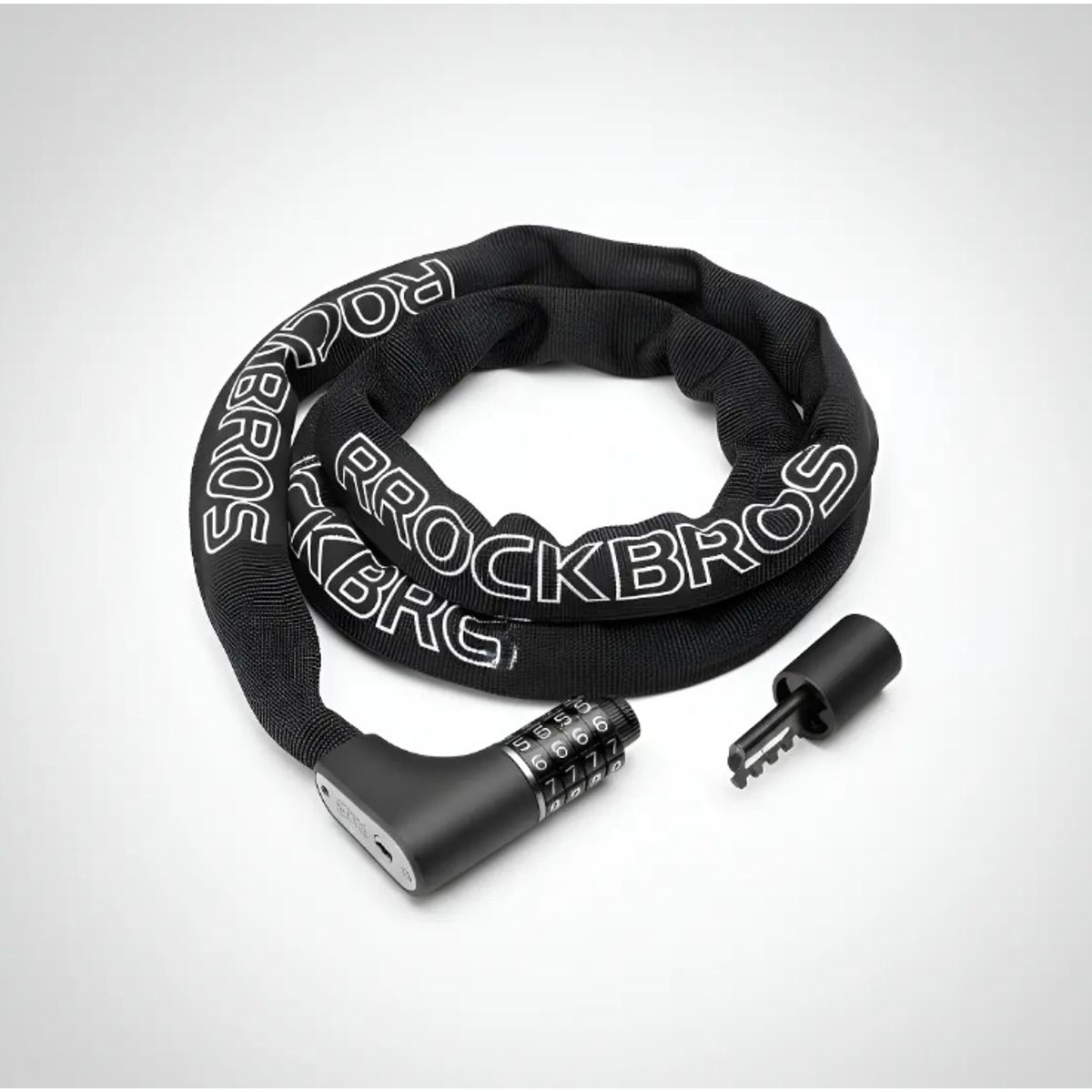 ROCKBROS - Cadena Seguridad Con LLave y Clave Negra