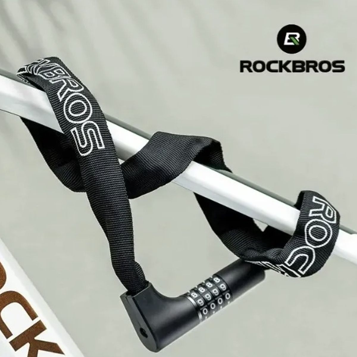 ROCKBROS - Cadena Seguridad Con LLave y Clave Negra