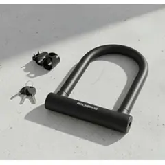 ROCKBROS - Candado Bicicleta y Motos Tipo U Negro