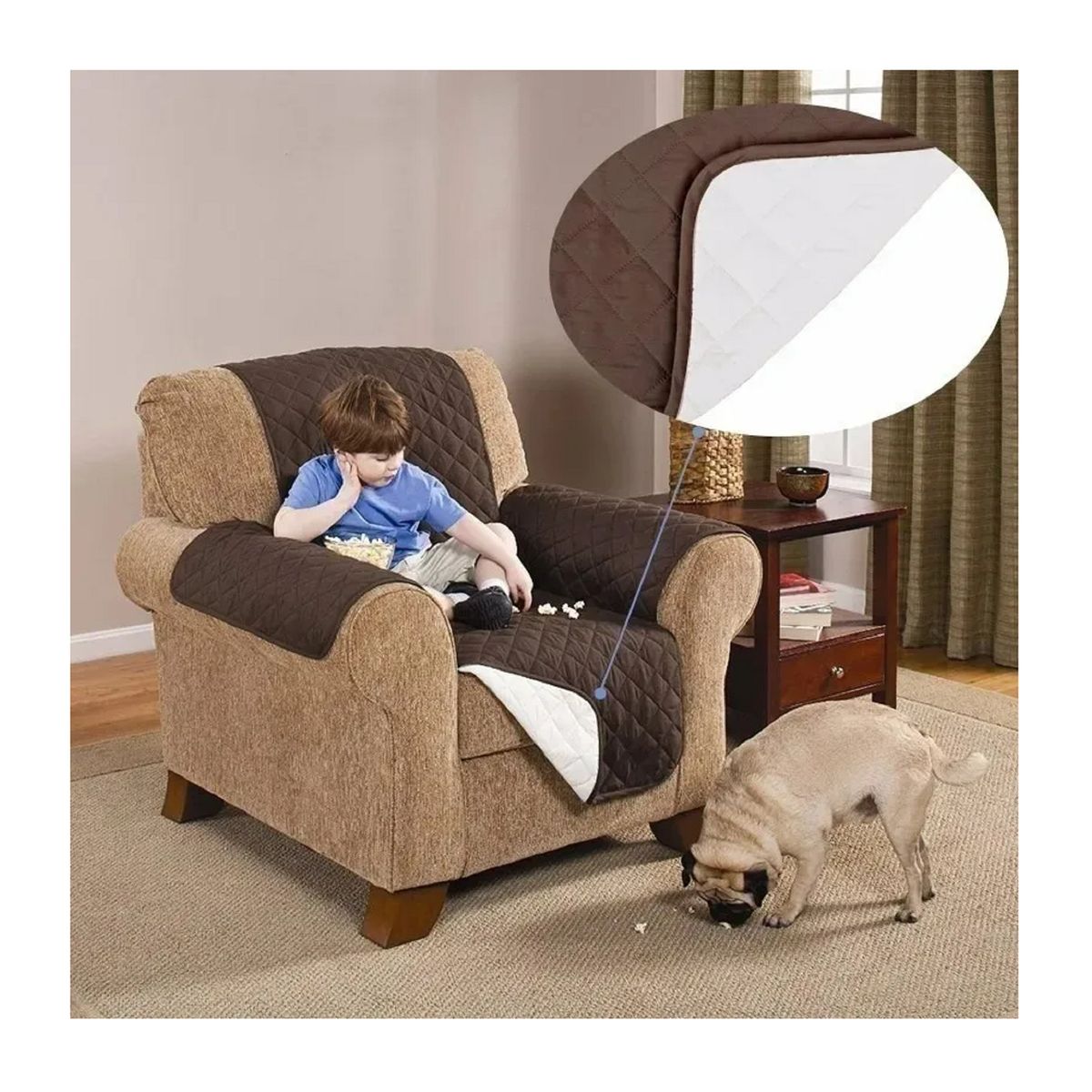 GENERICO - Funda Cobertor Protector Sofa  Sillon 1 Cuerpo