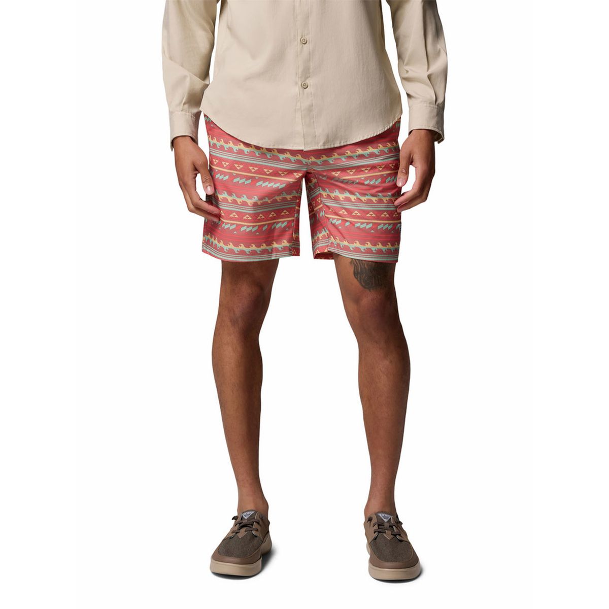 COLUMBIA - Short Hombre Pfg Rambler Printed Rosado COLUMBIA