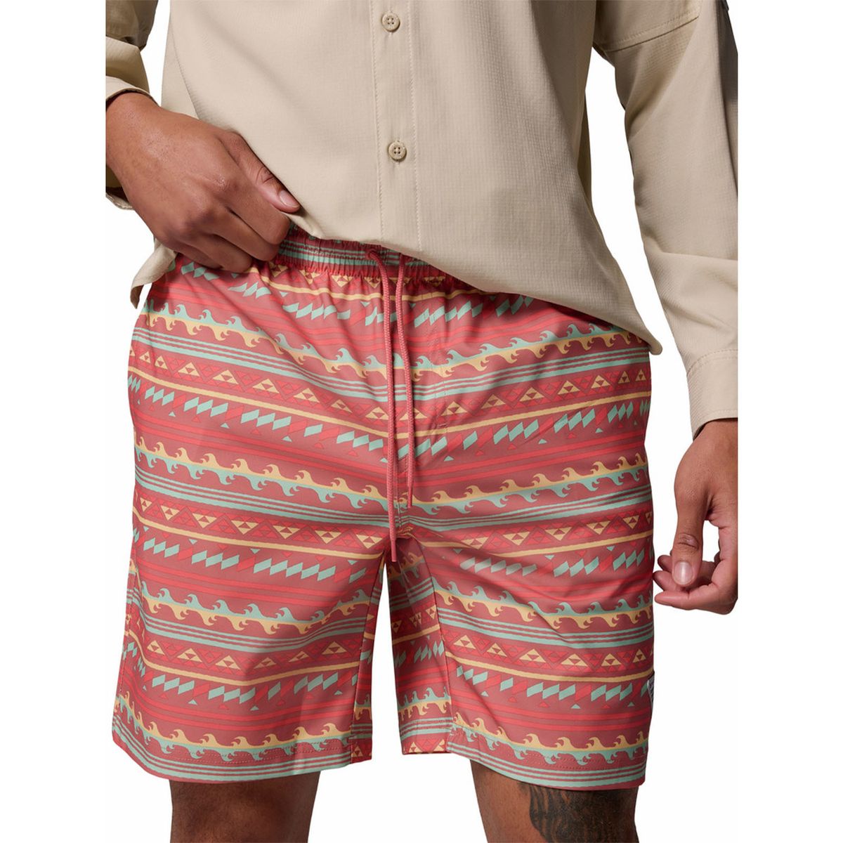 COLUMBIA - Short Hombre Pfg Rambler Printed Rosado COLUMBIA