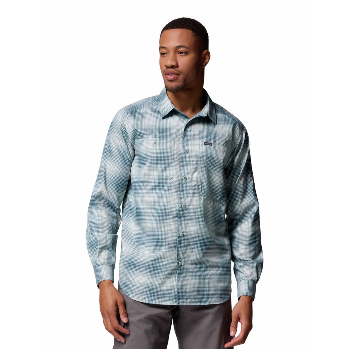 COLUMBIA - Camisa M/L Hombre Silver Ridge Utility Azul COLUMBIA