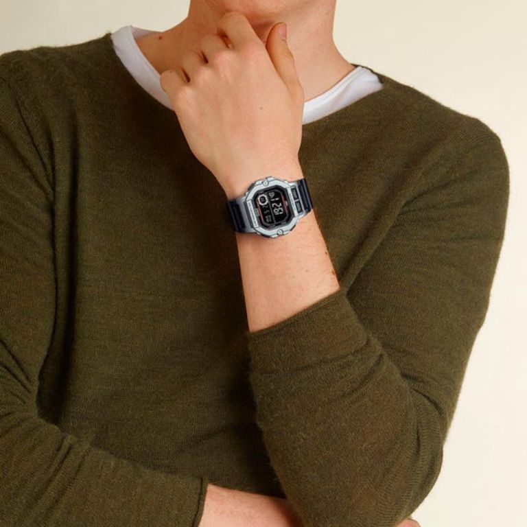 Reloj Hombre Vintage WS-1400H-1BVDF Lap Memory 60 Gris TALLA UNICA