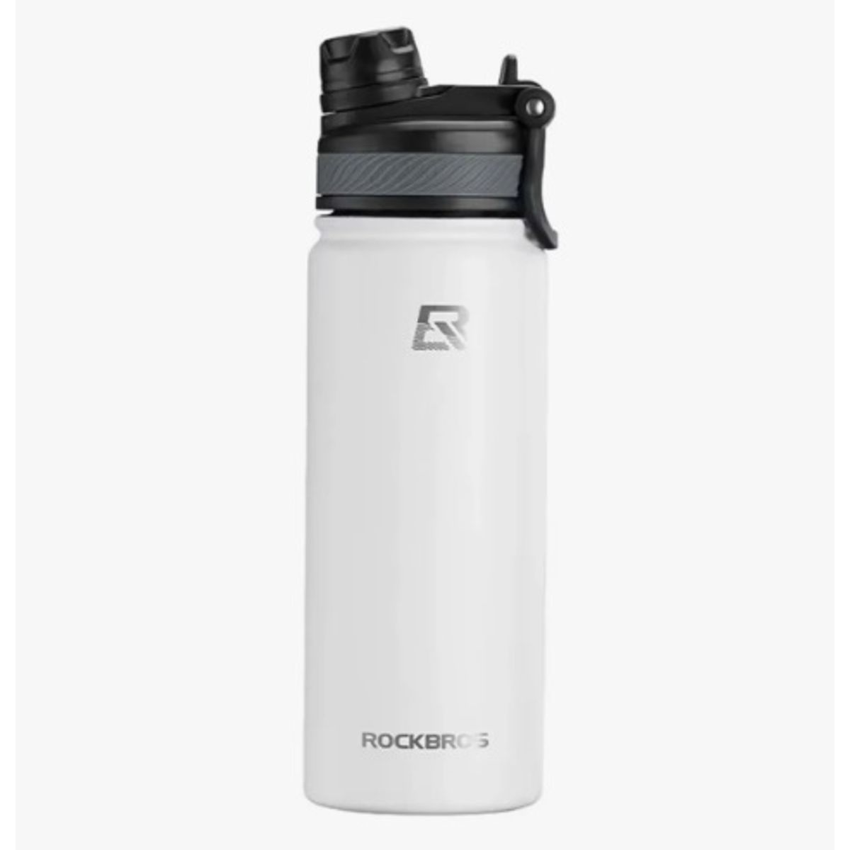ROCKBROS - Botella Agua Deportiva Acero Inoxidable 1000 ML Blanca
