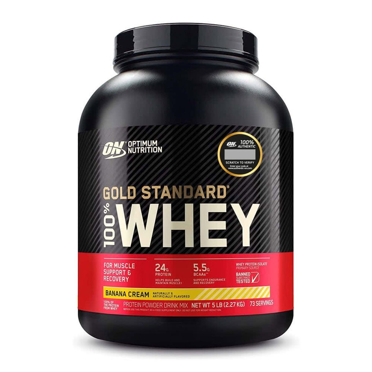 OPTIMUN NUTRITION - Proteina ON Whey Gold Standard 100% Whey 5lb Banana