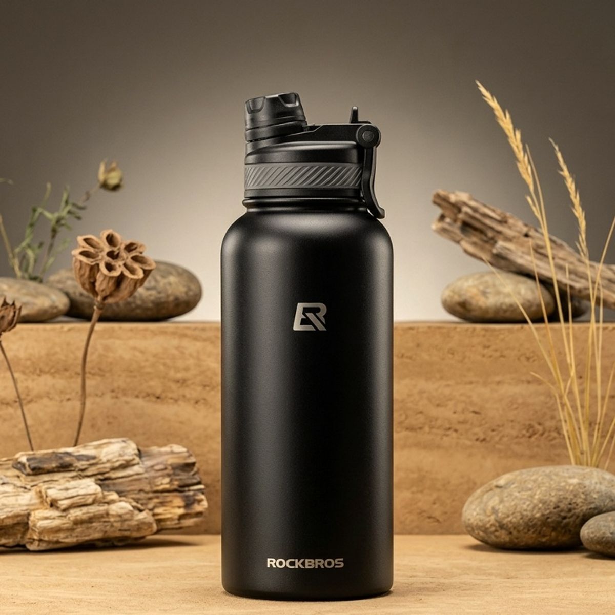 ROCKBROS - Botella Agua Deportiva Acero Inoxidable