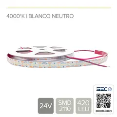 STOREFIX - CINTA LED 22W 24V 420L NEUTRO ALTO BRILLO (Rollo 5 mts)