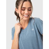 Polera Mujer V-Neck Azul