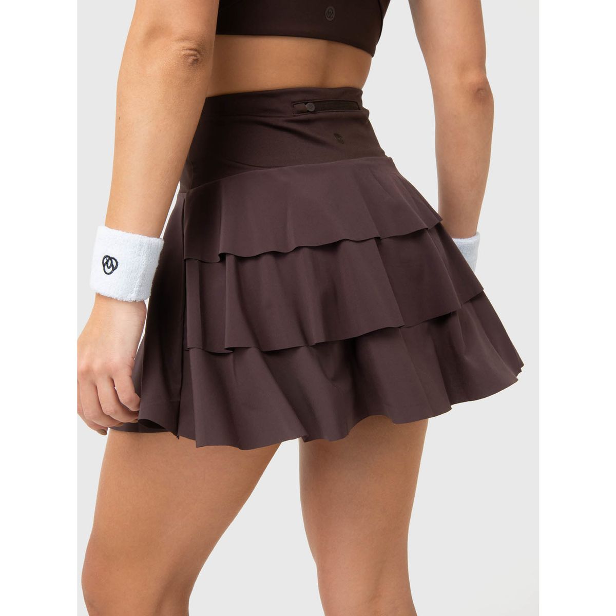 BSOUL - Falda Mujer Woven Pleated Café BSOUL