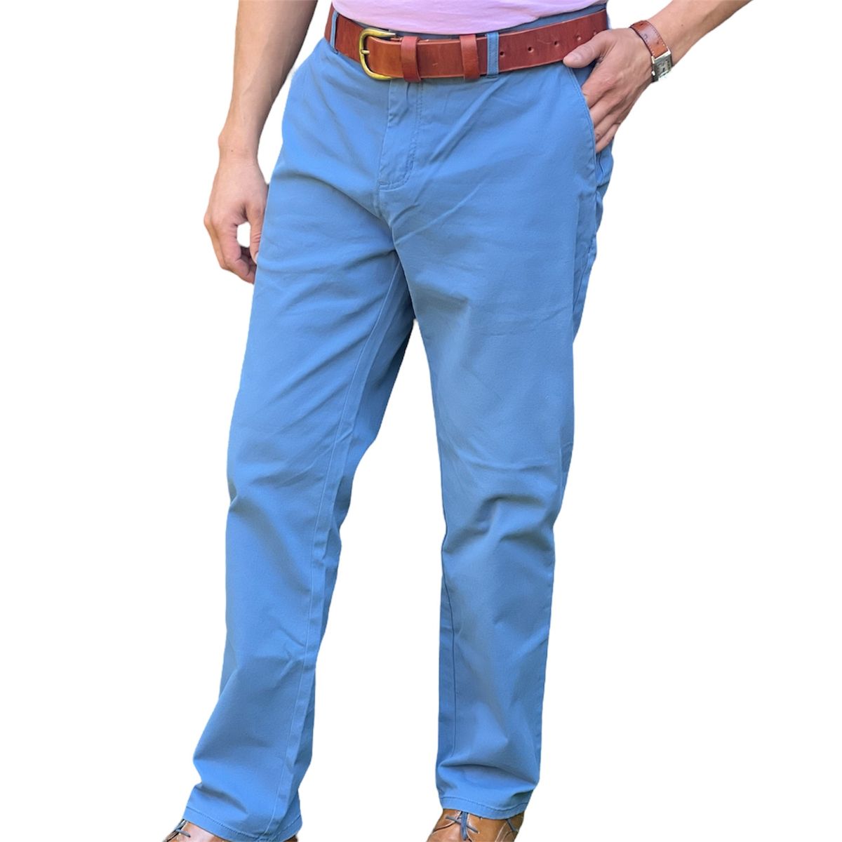 CORRALERO SASTRERIA - Pantalón Hombre Gabardina Casual -tailored Fit