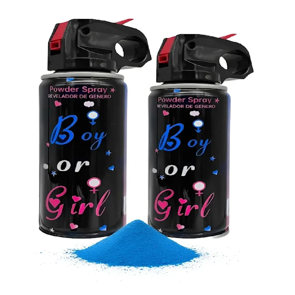 PASTELERIUSCL - Set 2 Extintor Humo Revelación De Genero Cañón Spray Color extintor revelación genero PASTELERIUSCL