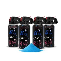 PASTELERIUSCL - Set 4 Extintor Humo Revelación De Genero Cañón Spray Color extintor revelación genero