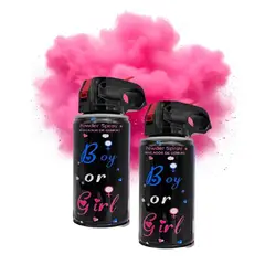 PASTELERIUSCL - Set 2 Extintor Humo Revelación De Genero Cañón Spray Color extintor revelación genero