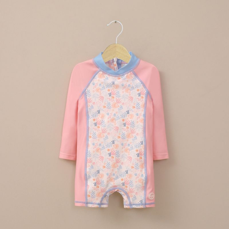 OPALINE - Traje de baño enterito rosado de niña