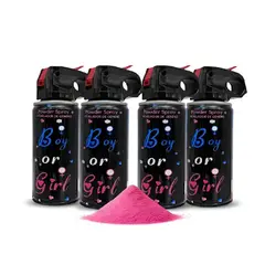 PASTELERIUSCL - Set 4 Extintor Humo Revelación De Genero Cañón Spray Color extintor revelación genero