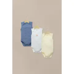 OPALINE - Tripack bodies sin mangas de bebé niño