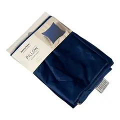 GENERICO - PACK DE 2 FUNDAS PARA COJIN COLOR AZUL OSCURO 50X50CM CON CIERRE DORADO