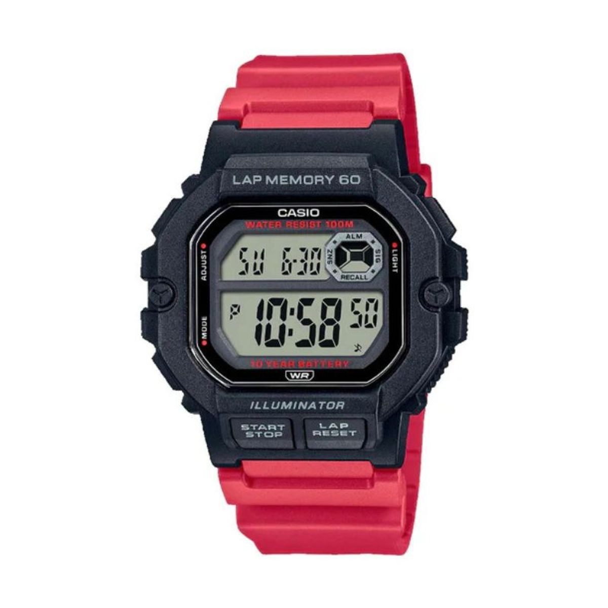 CASIO - Reloj Casio Vintage WS-1400H-4AVDF Lap Memory 60