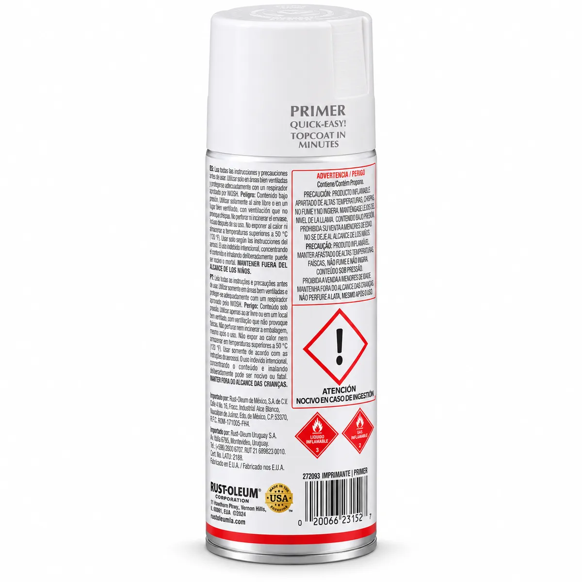 RUST OLEUM - Primer Imprimante Spray Para Metal Anticorrosivo Blanco