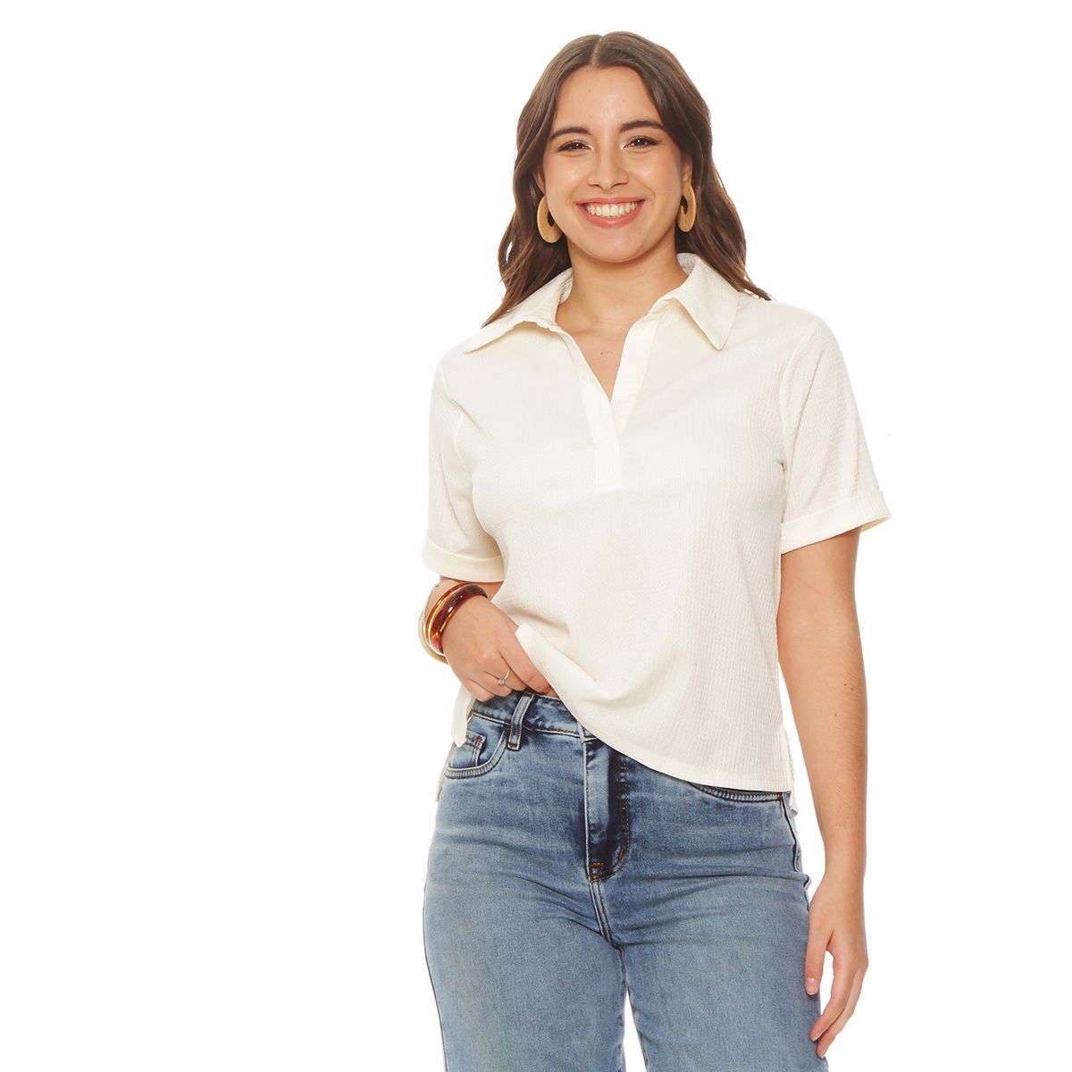 WADOS - BLUSA MANGA CORTA ESCOTE V