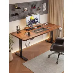 ANGELES DEL HOGAR - Escritorio Ergonómico de Lujo De 140 cm Altura Ajustable