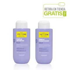 ALFAPARF MILANO - Shampoo+ Acondicionador Matizante Anti Amarillo YELLOW SILVER