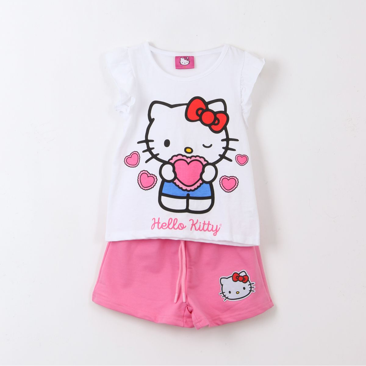 HELLO KITTY - Conjunto Niña Blanco Corazón Hello Kitty
