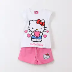 HELLO KITTY - Conjunto Niña Blanco Corazón