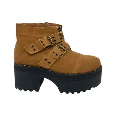 HERIEL - Botín Camel Plataforma Mujer