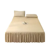 FALDÓN DE CAMA CON VOLADO PROTECTOR DE BASE DE CAMA 2 PLAZAS 150X200 CM 01