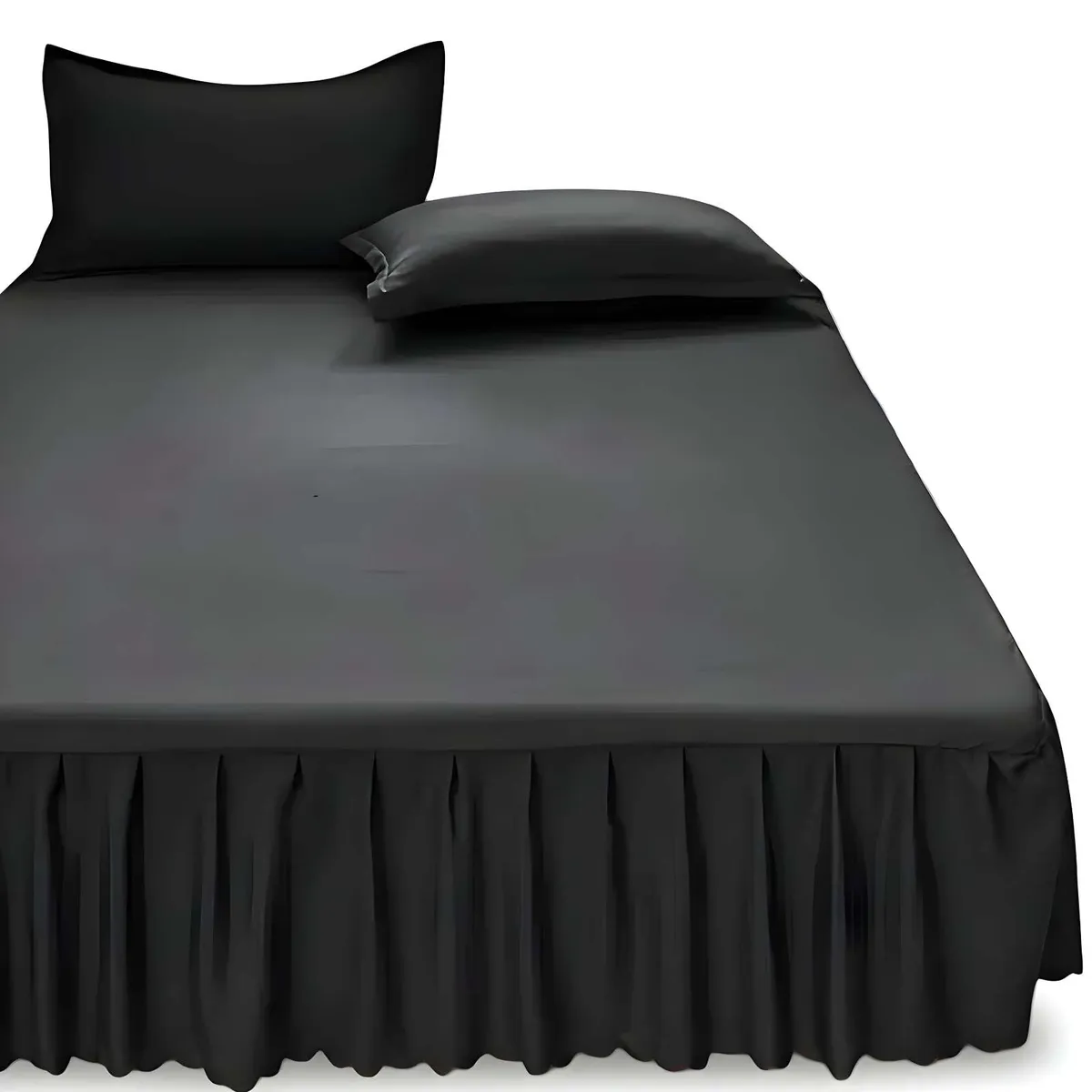 GENERICO - FALDÓN DE CAMA CON VOLADO PROTECTOR DE BASE DE CAMA 2 PLAZAS 04