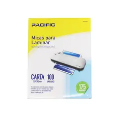 PACIFIC COLOR - LAMINAS TERMOLAMINADORA PACIFIC FORMATO CARTA/175MIC 100 UN.