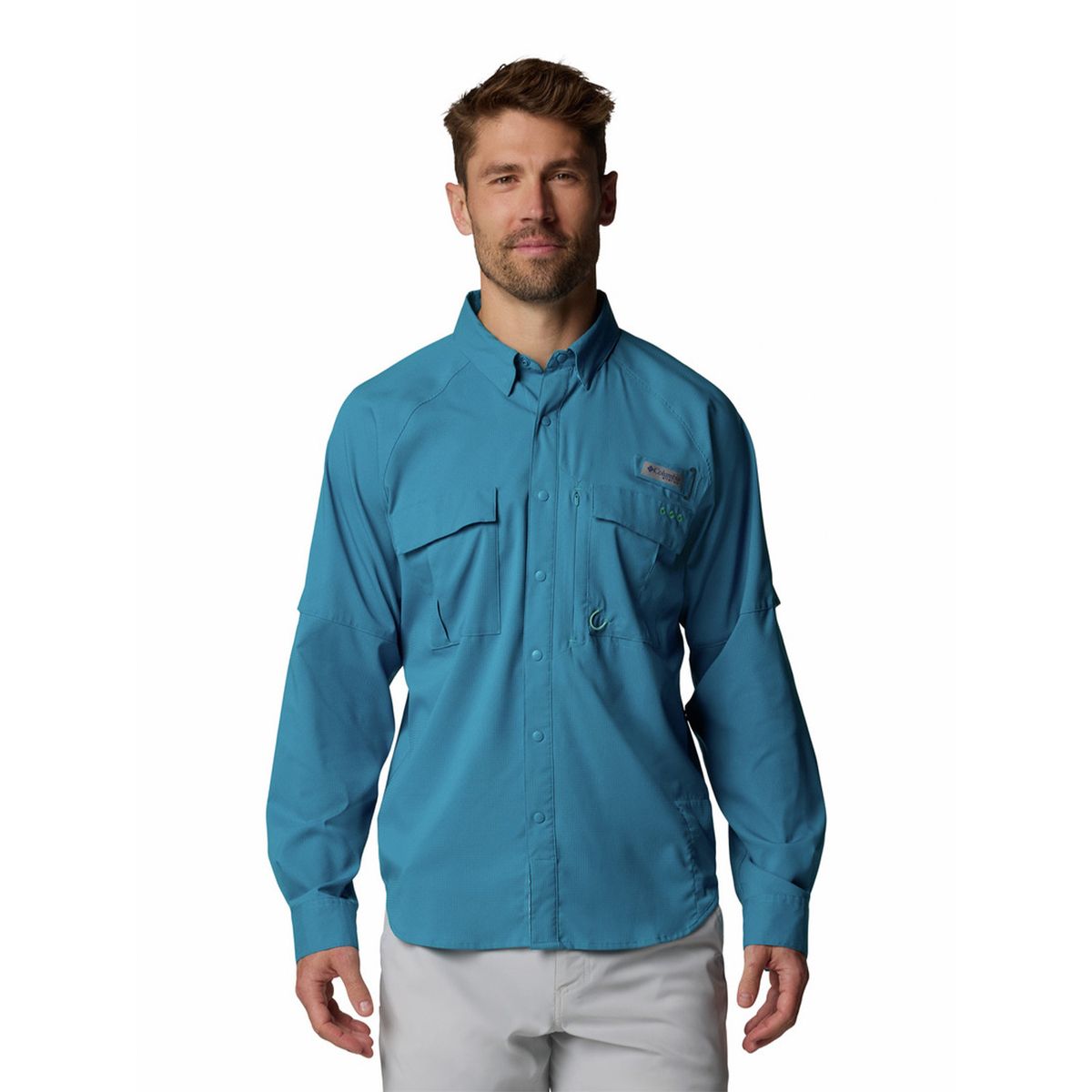 COLUMBIA - Camisa M/L Hombre Shadowcaster Zero Azul COLUMBIA