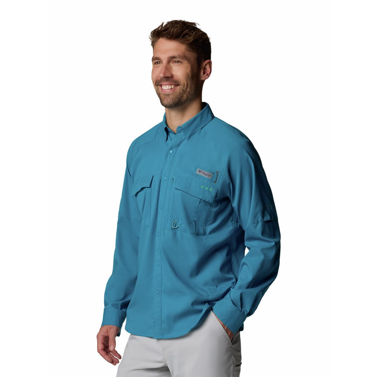 COLUMBIA - Camisa M/L Hombre Shadowcaster Zero Azul COLUMBIA