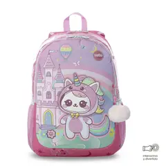 TOTTO - Mochila Niña Magic Spark Grande Rosada