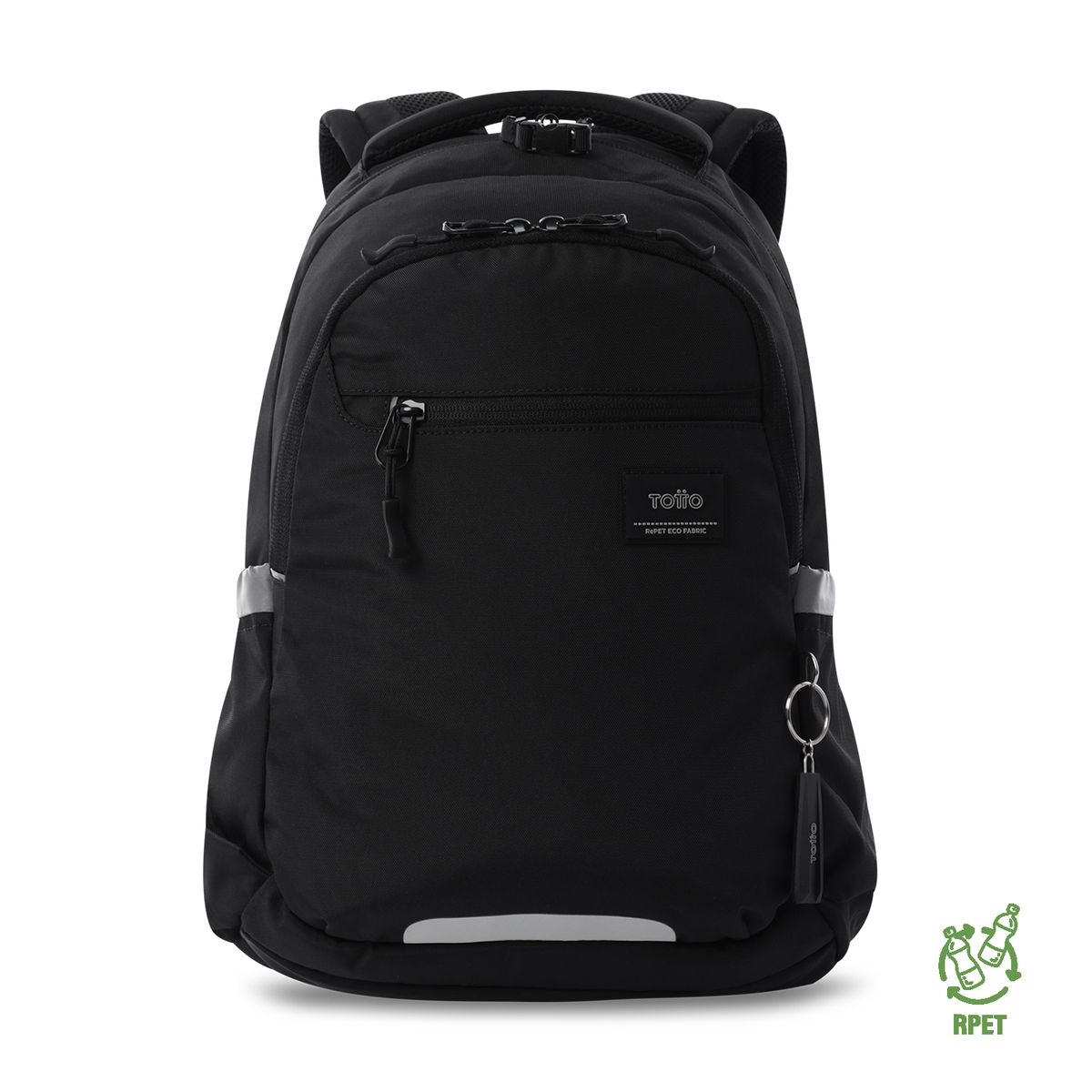 TOTTO - Mochila Universitaria Notebook 14 Misisipi Negra Unisex Totto