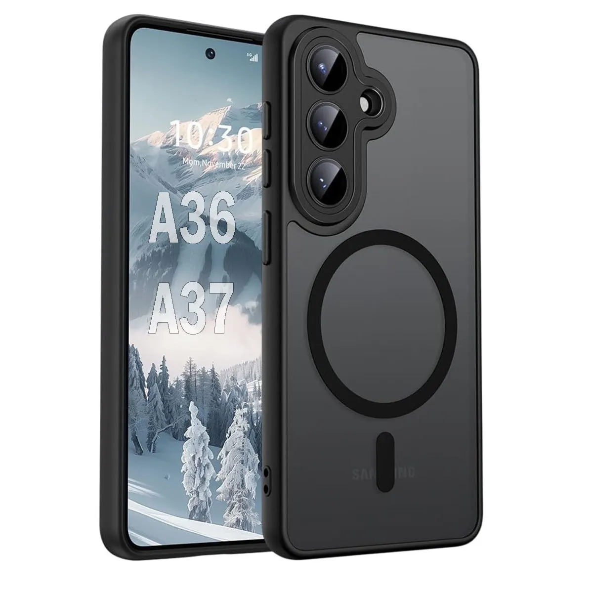 GENERICO - CARCASA PARA GALAXY A37  A36 MAGNETICA TRANSLUCIDA MATE